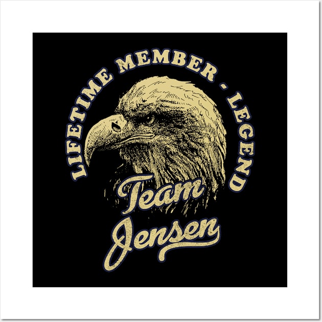 Jensen Name - Lifetime Member Legend - Eagle Wall Art by Stacy Peters Art